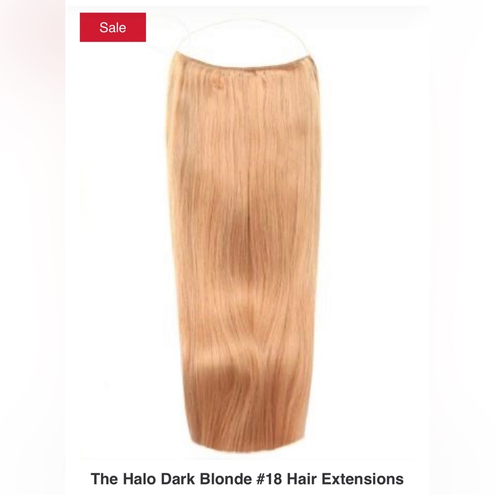 Authentic Halo Luxury Human Hair Extensions#102 20” DRK Blonde 18 FREE SHIPPING